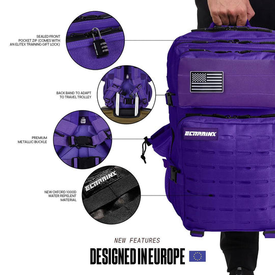 Mochila Táctica V2 45L All In Violeta - Elitex Training