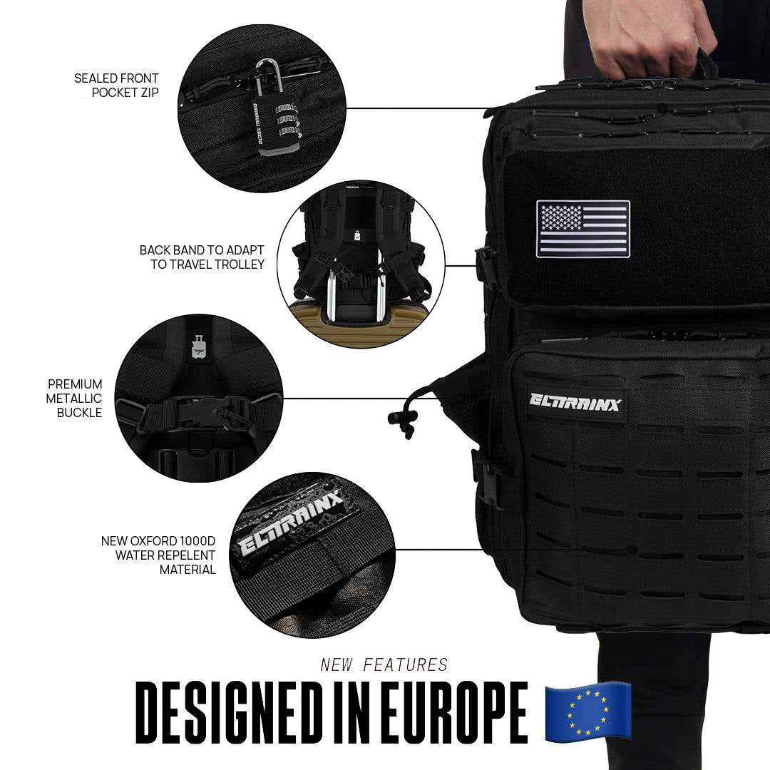 Mochila Táctica V2 25L Negro - Elitex Training