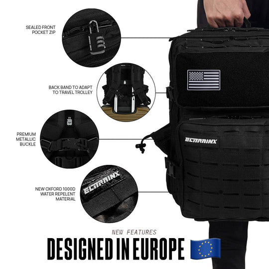 Mochila Táctica V2 25L Negro - Elitex Training