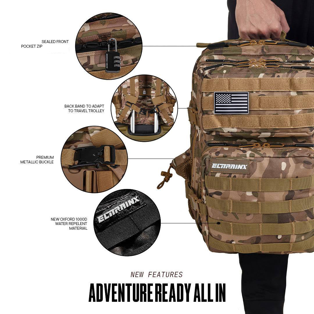 Mochila Táctica 25L All In Camuflaje - Elitex Training