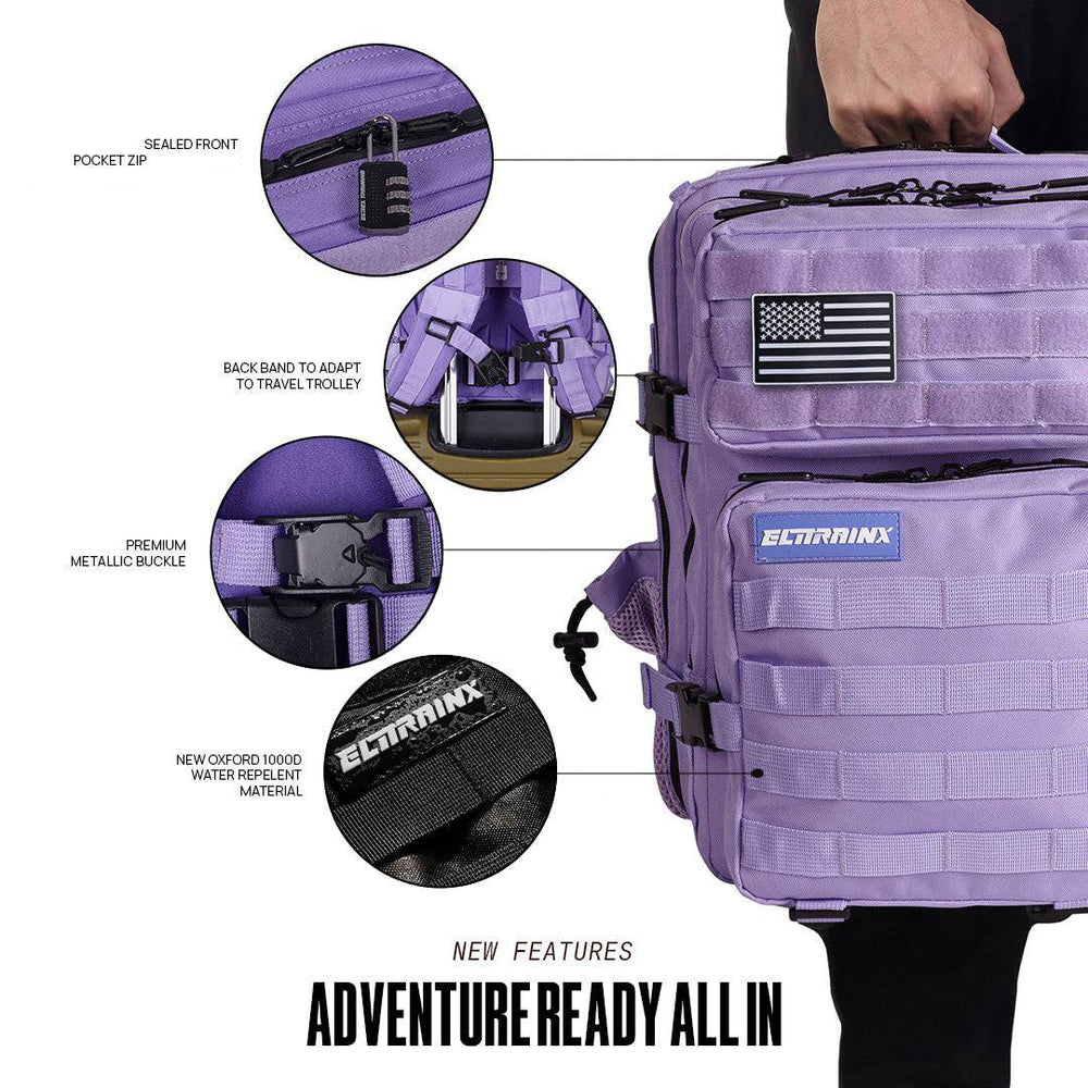Mochila Táctica 25L All In Lavanda - Elitex Training