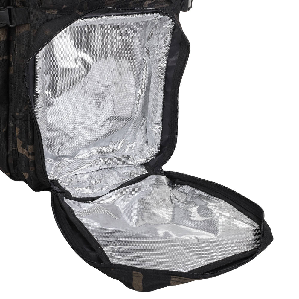 Mochila Táctica 45L con compartimento para comida Negro Camuflaje - Elitex Training
