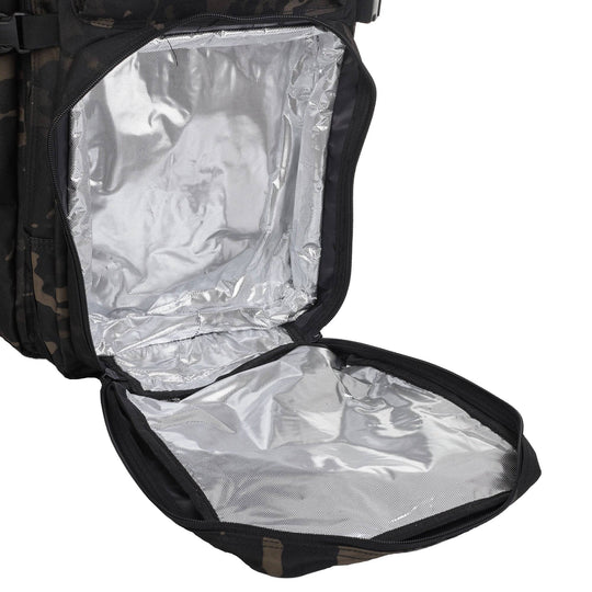 Mochila Táctica 45L con compartimento para comida Negro Camuflaje - Elitex Training