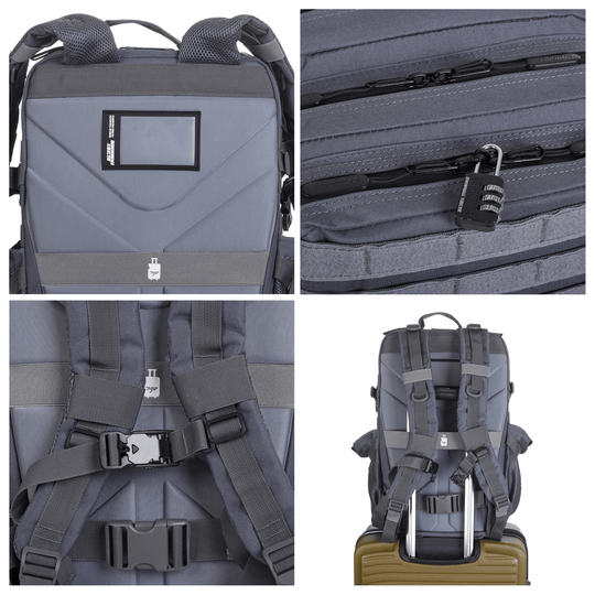 Mochila Táctica V1 All In 45L Gris - Elitex Training