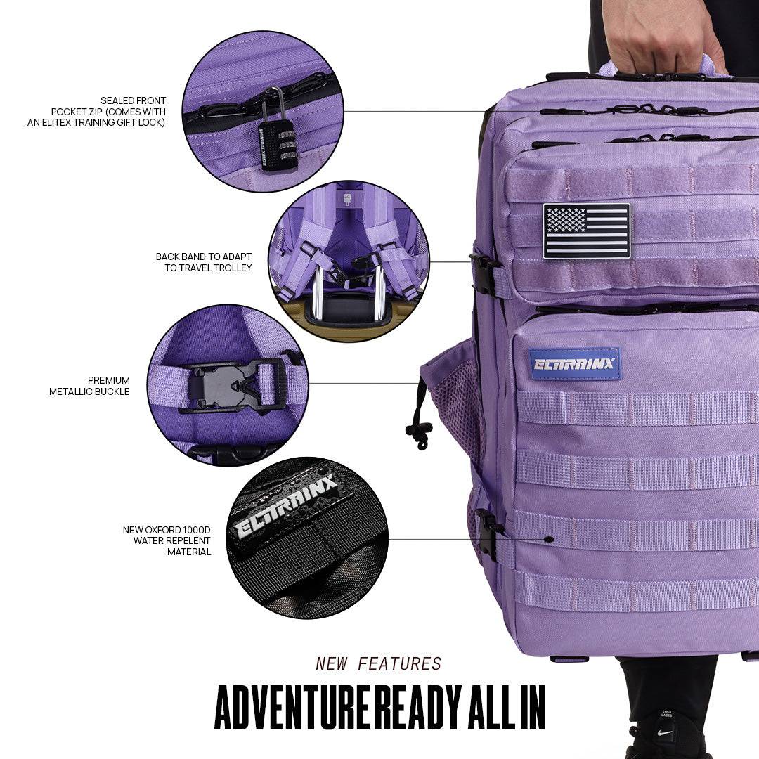 Mochila Táctica V1 45L All In Lavanda - Elitex Training