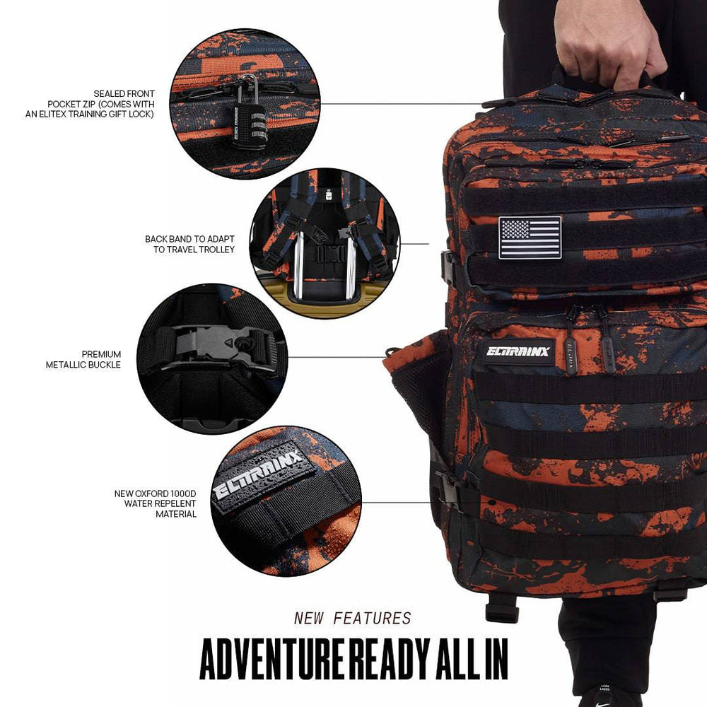Mochila Táctica 45L con compartimento para comida Marte - Elitex Training