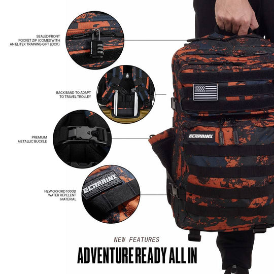 Mochila Táctica 45L con compartimento para comida Marte - Elitex Training