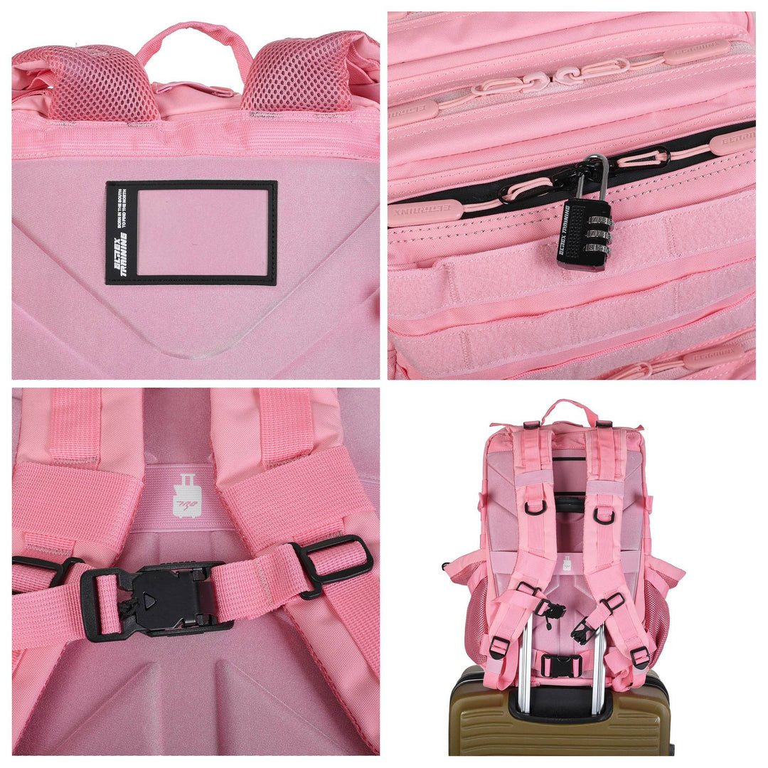 Mochila Táctica 45L All In Compartimento de Comida Rosa - Elitex Training