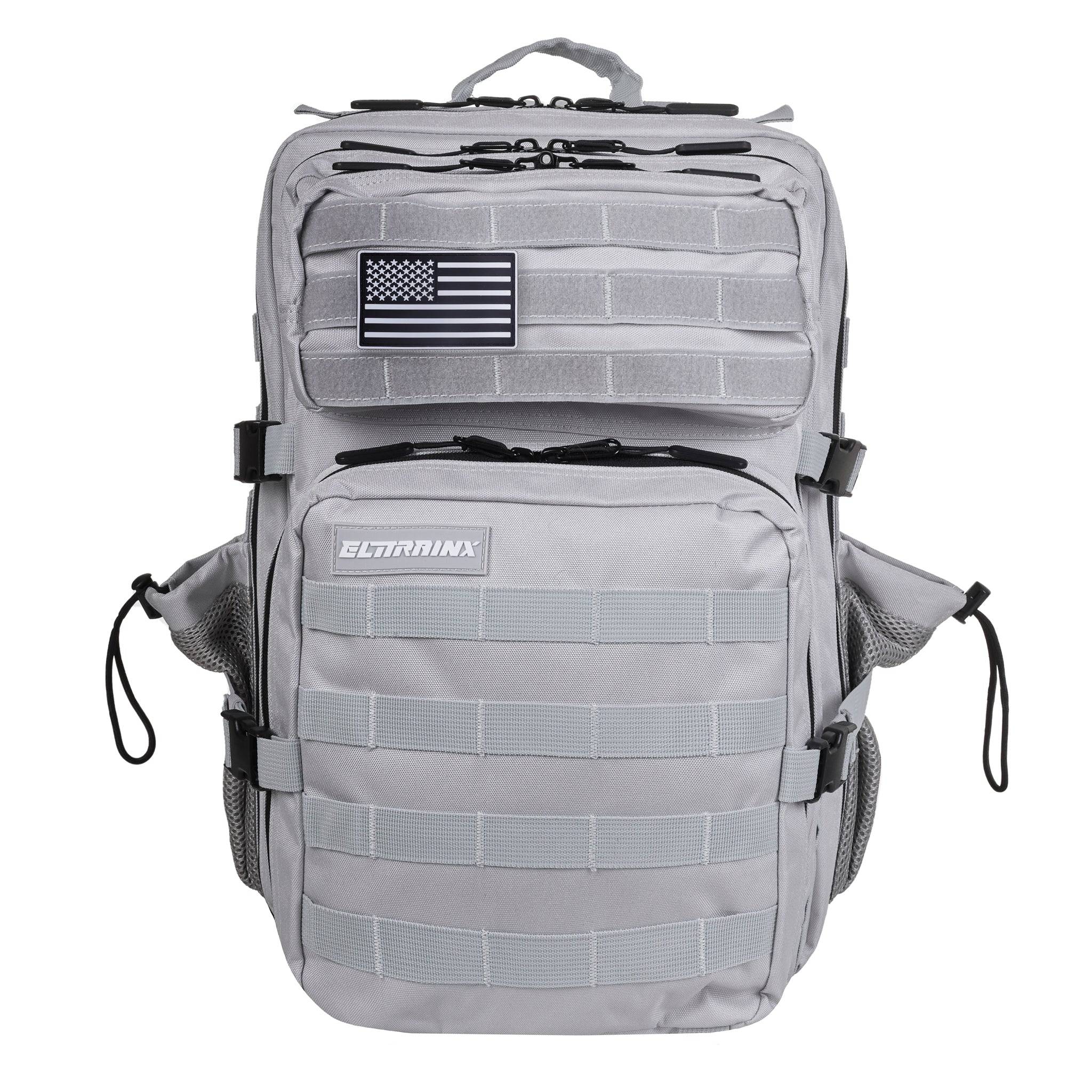 Mochila Táctica 45L con compartimento para comida Silver - Elitex Training