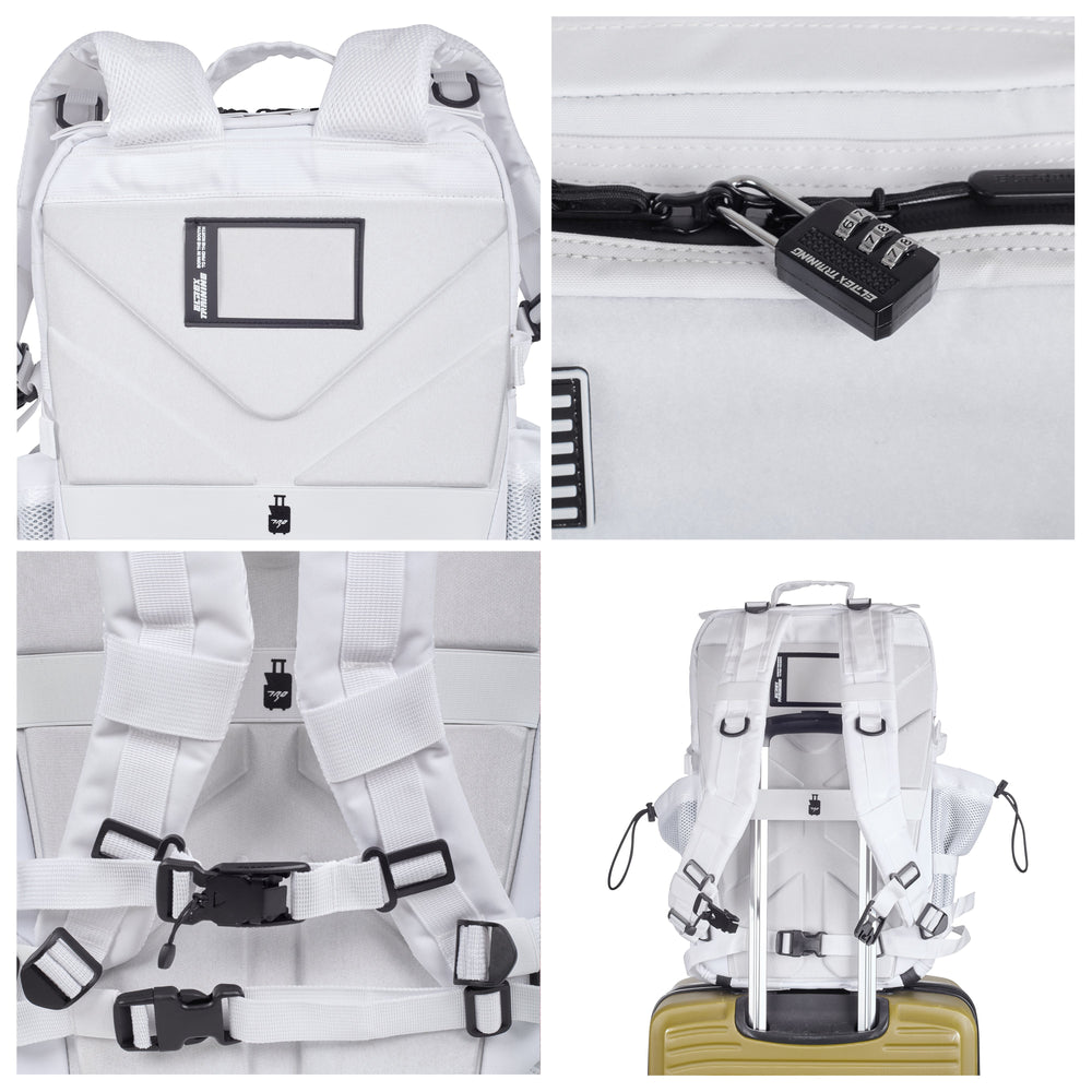 Mochila Táctica V2 45L All in Blanco y Azul - Elitex Training