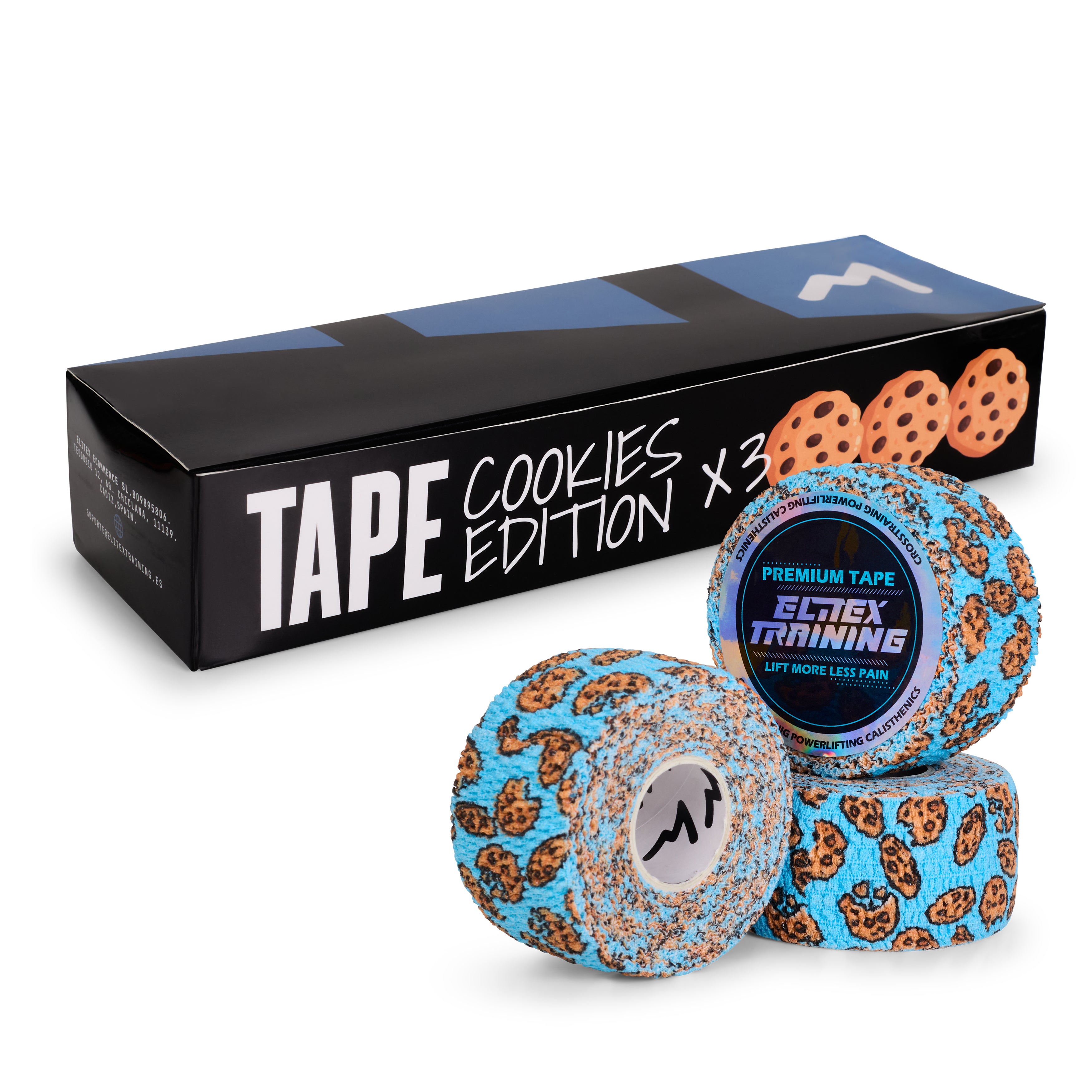 Premium Tape Extra Adhesivo Cookie Edition Pack 3 - Elitex Training