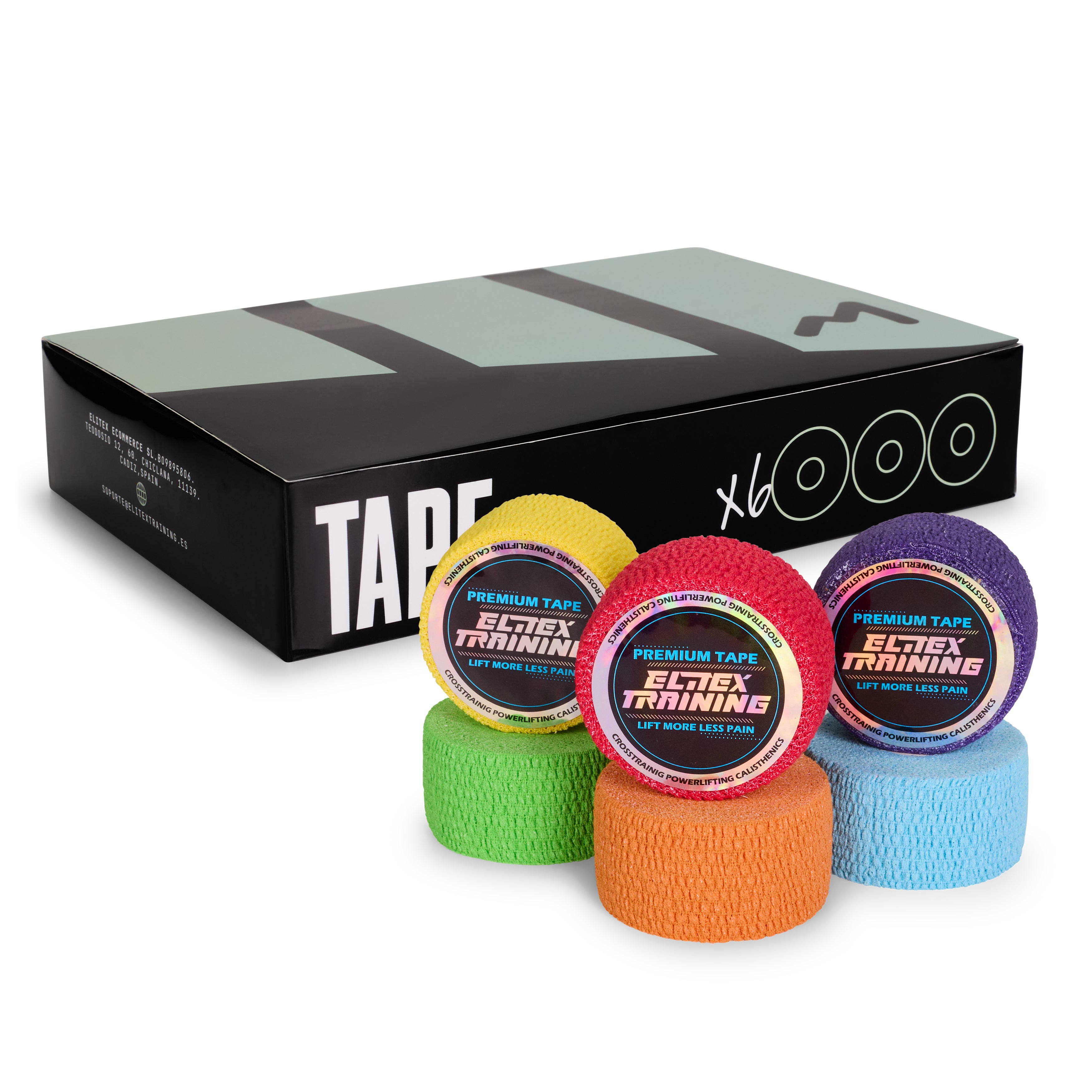 Premium Tape Extra Adhesivo Pack 6 - Elitex Training