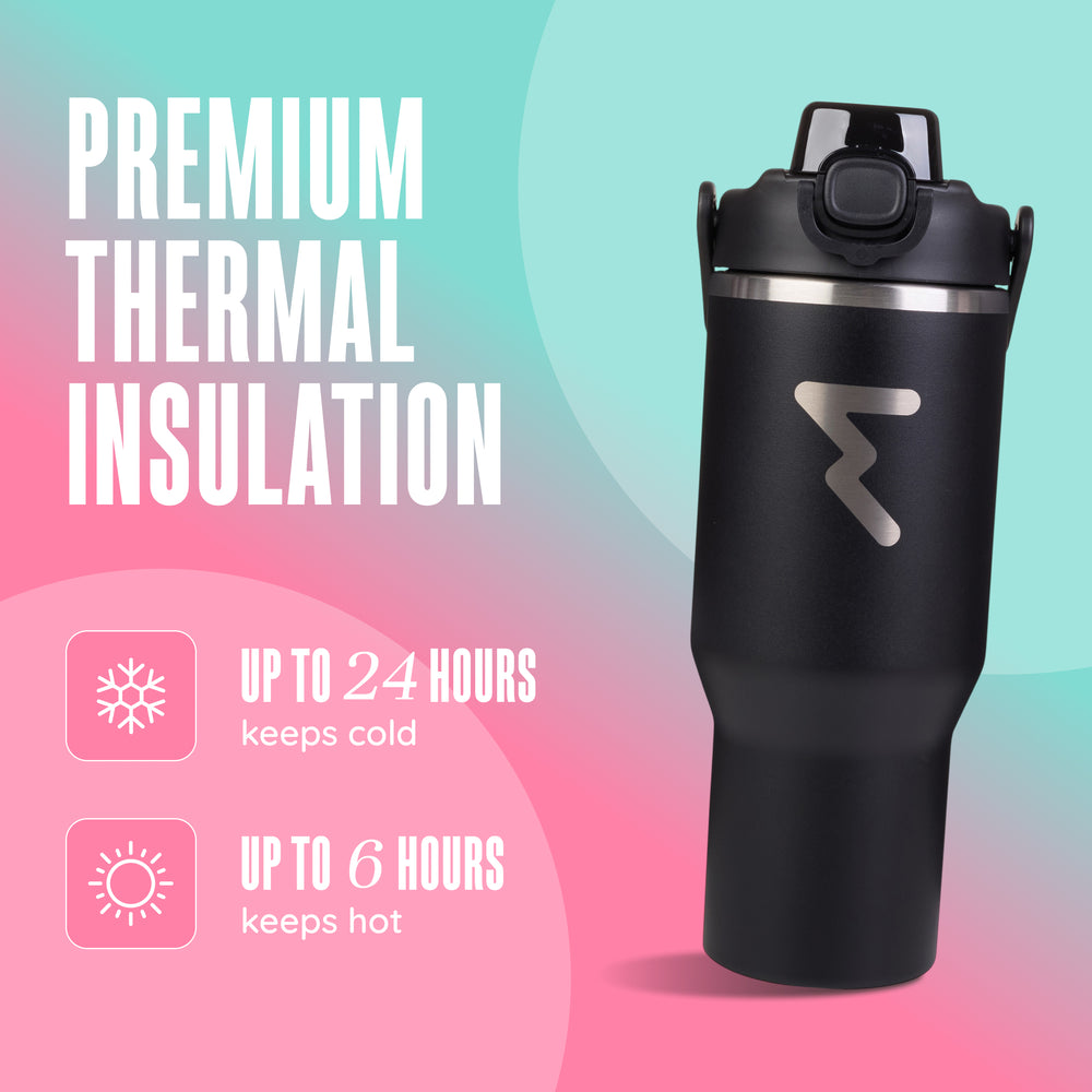 Botella Aluminio Negro 1L - Elitex Training