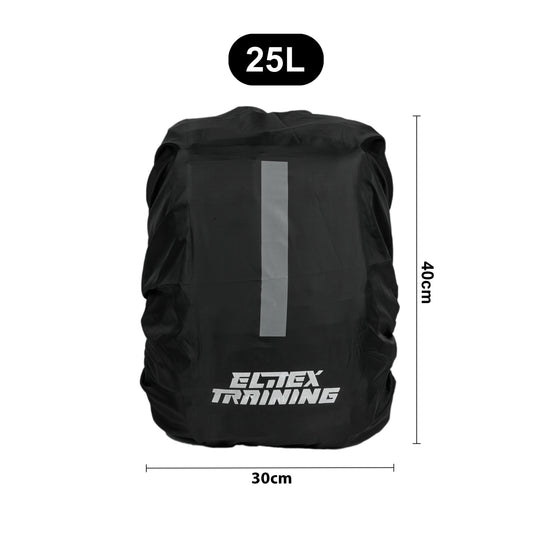 Funda protectora impermeable Negro para Mochila 25L con banda reflectante - Elitex Training