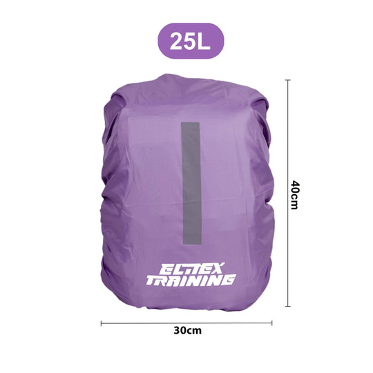 Funda protectora impermeable Lavanda para Mochila 25L con banda reflectante - Elitex Training