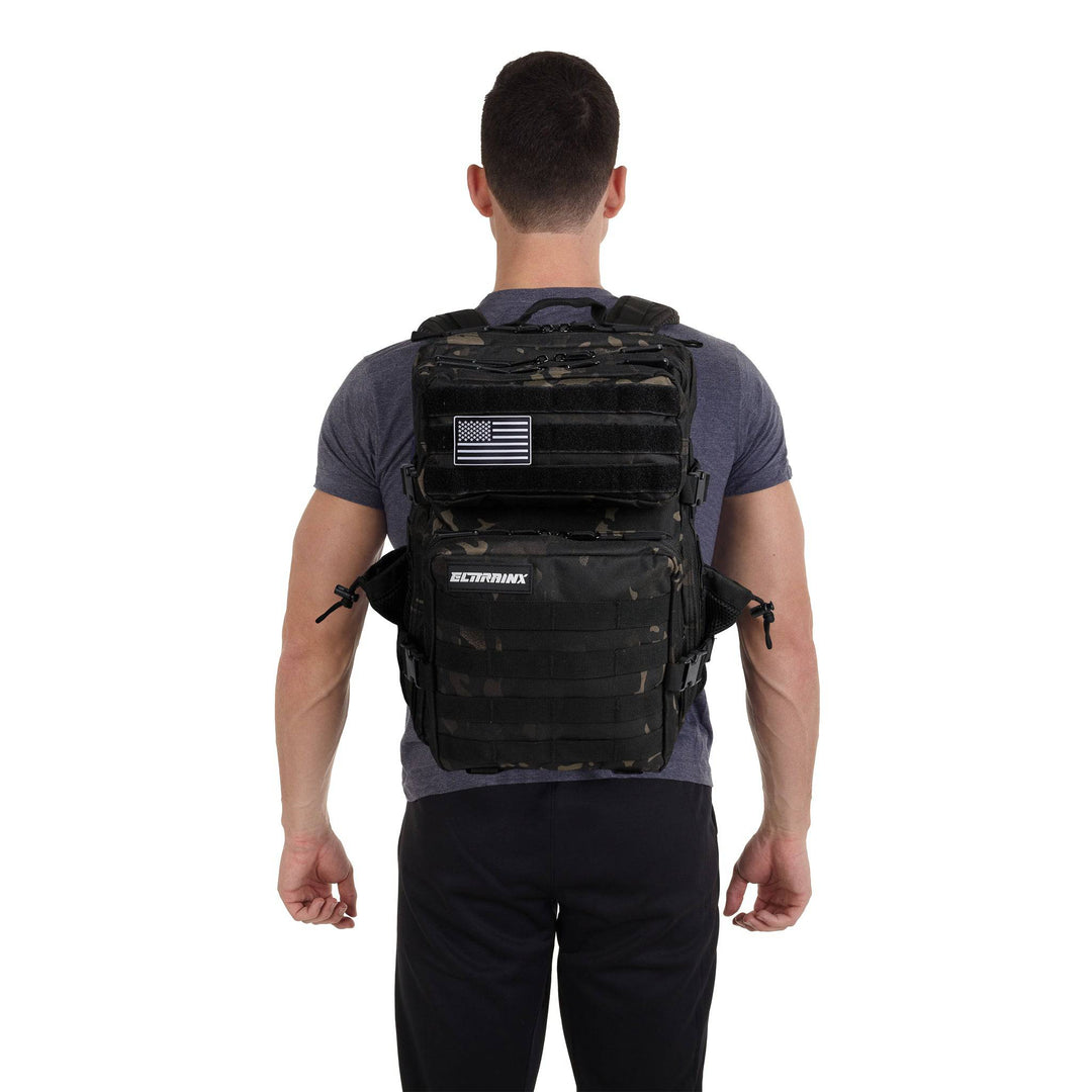 Mochila Táctica 25L All in Negro Camuflaje - Elitex Training
