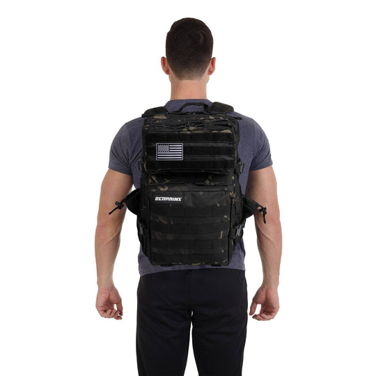 Mochila Táctica 25L All in Negro Camuflaje - Elitex Training