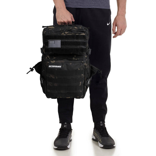 Mochila Táctica 25L All in Negro Camuflaje - Elitex Training
