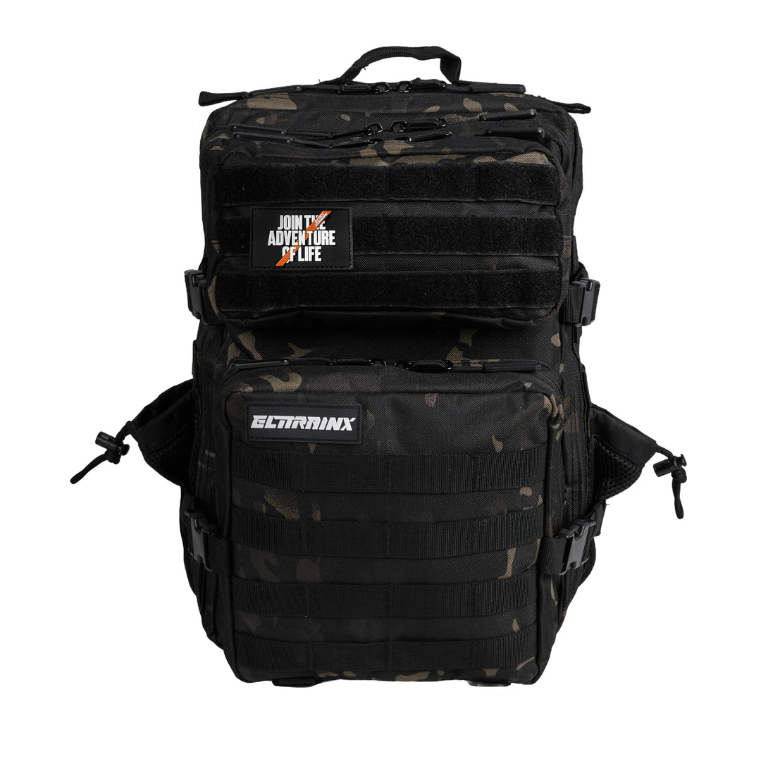 Mochila Táctica 25L All in Negro Camuflaje - Elitex Training