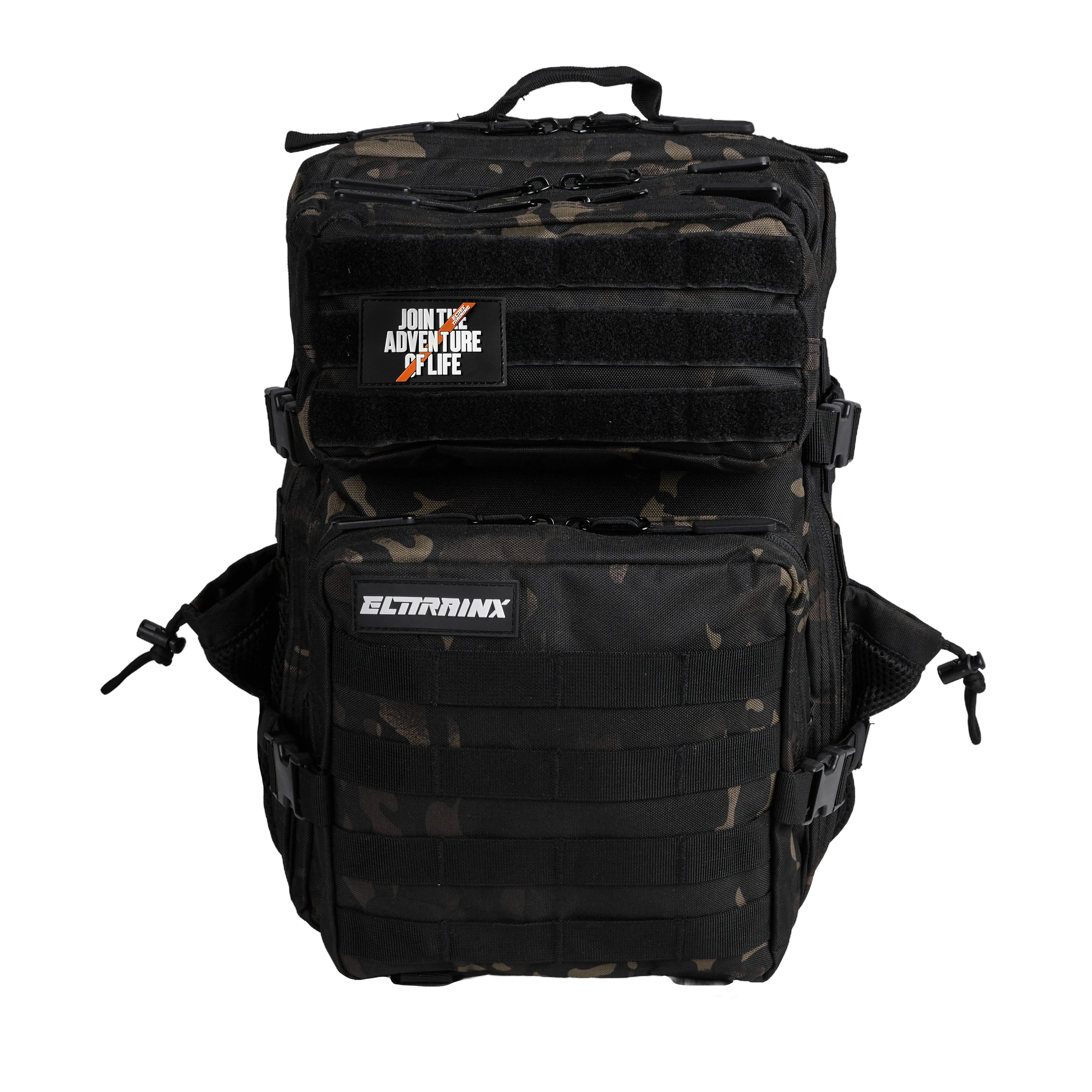 Mochila Táctica 25L All in Negro Camuflaje - Elitex Training