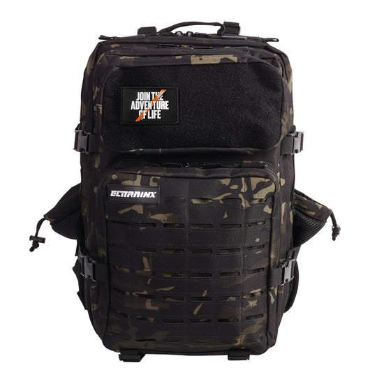 Mochila Táctica V2 45L All In Negro Camuflaje - Elitex Training