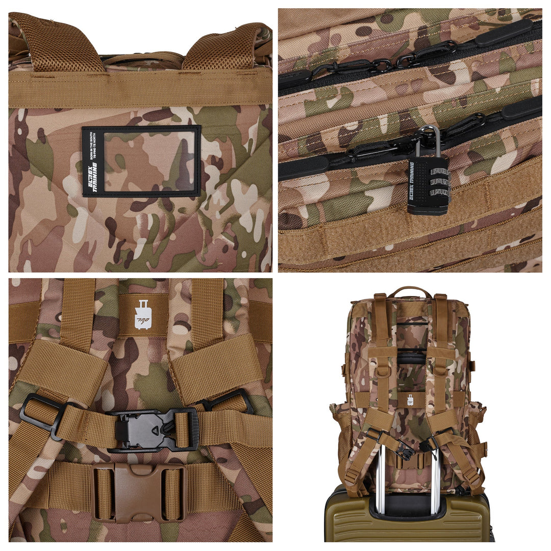 Mochila Táctica V1 45L All In Camuflaje - Elitex Training
