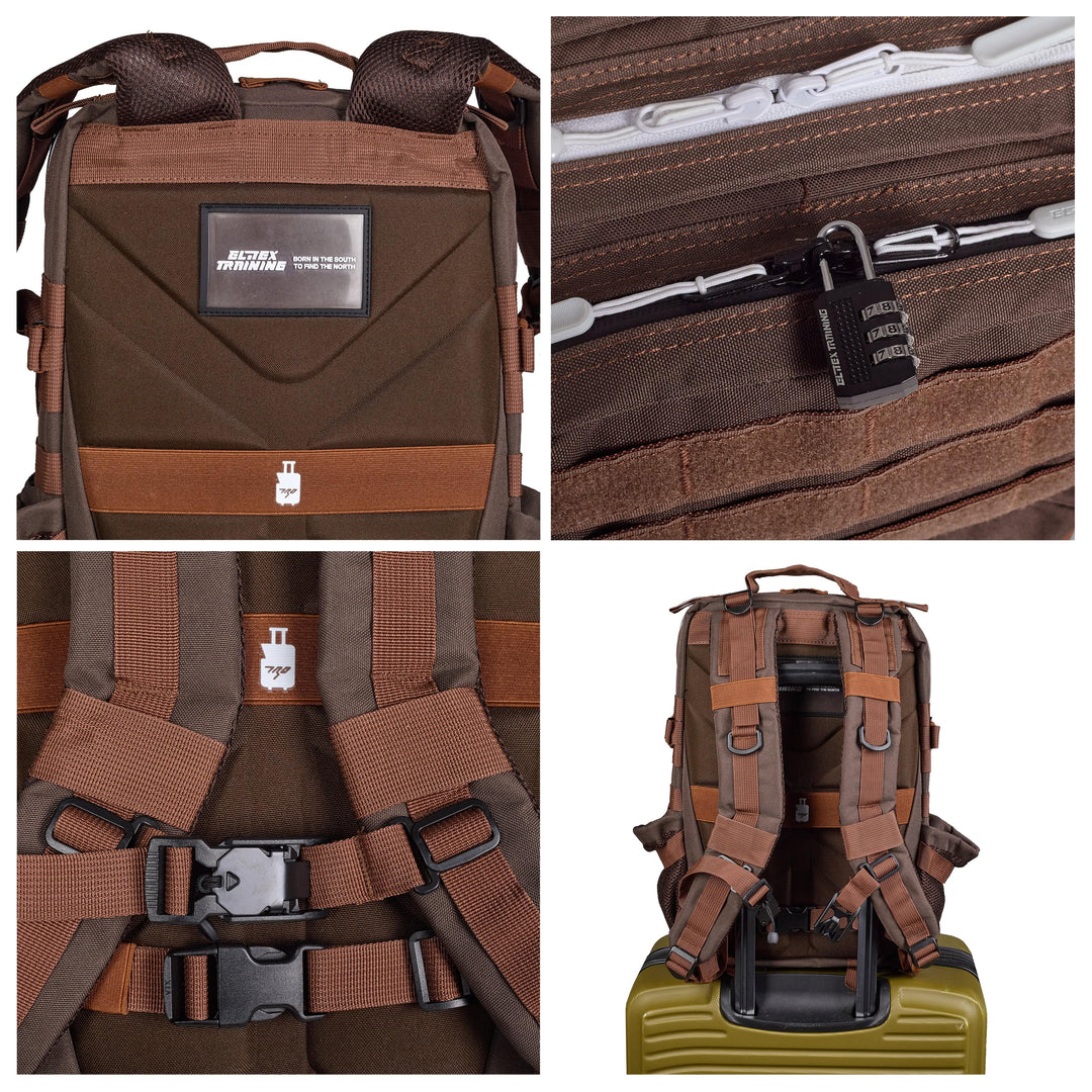 Mochila Táctica 25L All In Coffee - Elitex Training