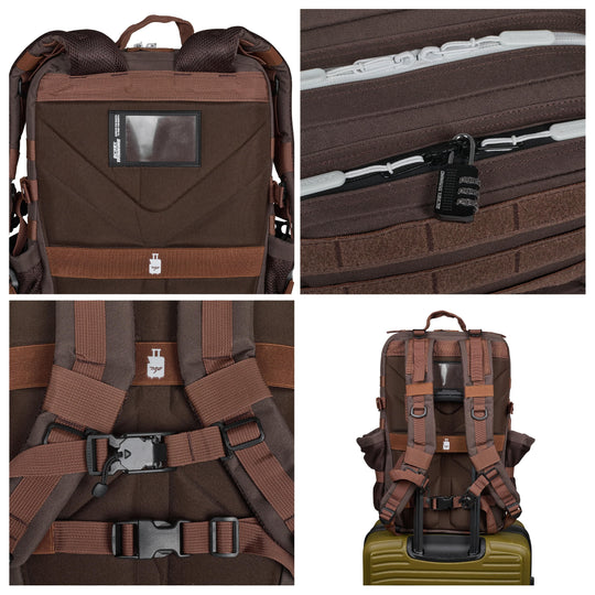 Mochila Táctica V1 All In 45L Coffee - Elitex Training