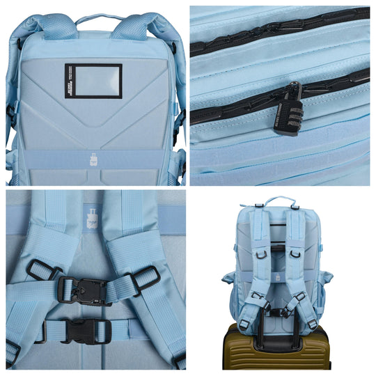 Mochila Táctica V1 All In 45L Sky Blue - Elitex Training
