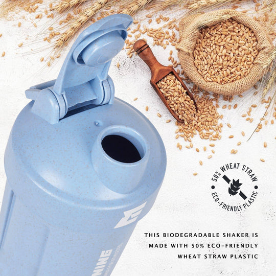 Eco-Shaker Sostenible de 600ml Azul - Elitex Training