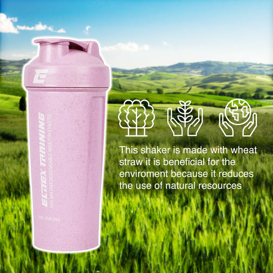 Eco-Shaker Sostenible de 600ml Rosa - Elitex Training