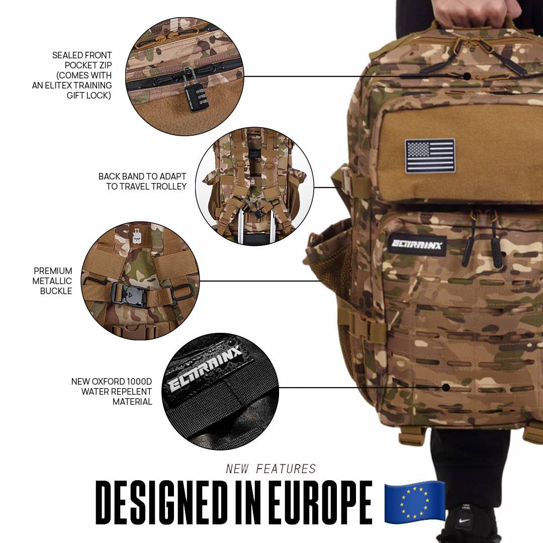 Mochila Táctica V2 45L All In Camuflaje Militar - Elitex Training