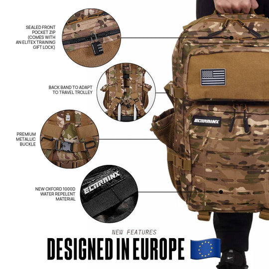 Mochila Táctica V2 45L All In Camuflaje Militar - Elitex Training