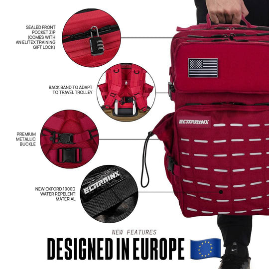Mochila Táctica V2 Premium 45L Dark Red - Elitex Training