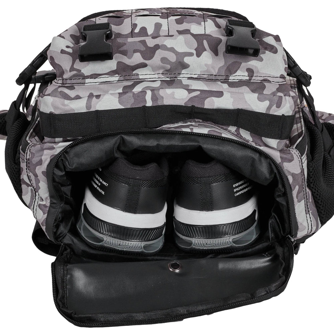 Mochila Táctica V2 45L All In Blanco y Negro Camuflaje - Elitex Training