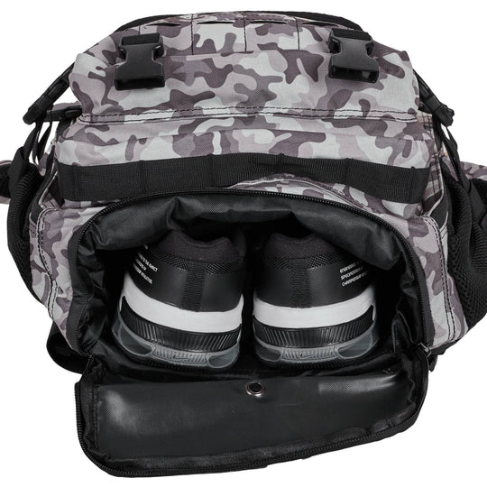 Mochila Táctica V2 45L All In Blanco y Negro Camuflaje - Elitex Training