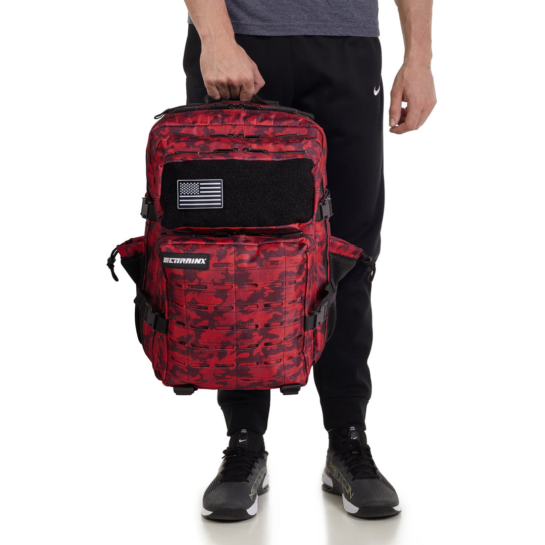 Mochila Táctica V2 All in 45L Rojo Camuflaje - Elitex Training