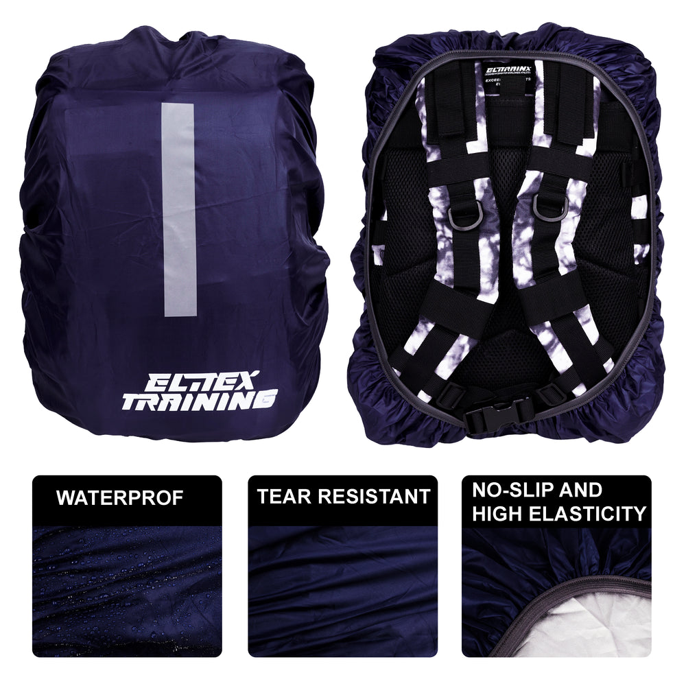 Funda protectora impermeable Azul para Mochila 25L con banda reflectante - Elitex Training