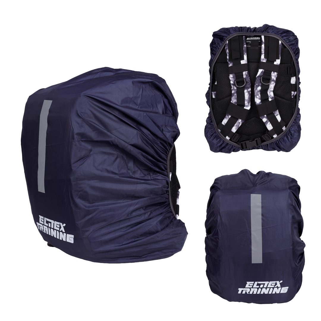 Funda protectora impermeable Azul para Mochila 25L con banda reflectante - Elitex Training