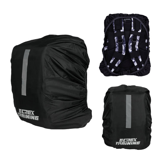 Funda protectora impermeable Negro para Mochila 25L con banda reflectante - Elitex Training