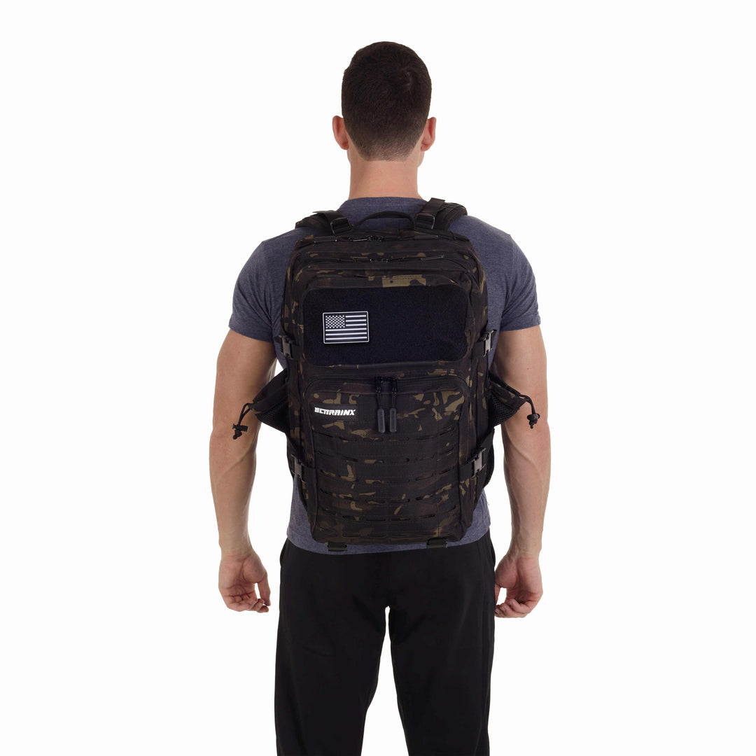 Mochila Táctica V2 45L All In Negro Camuflaje - Elitex Training