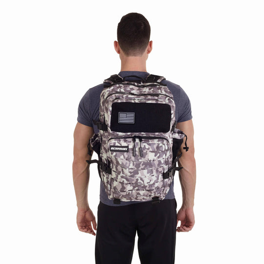 Mochila Táctica V2 45L All In Blanco y Negro Camuflaje - Elitex Training