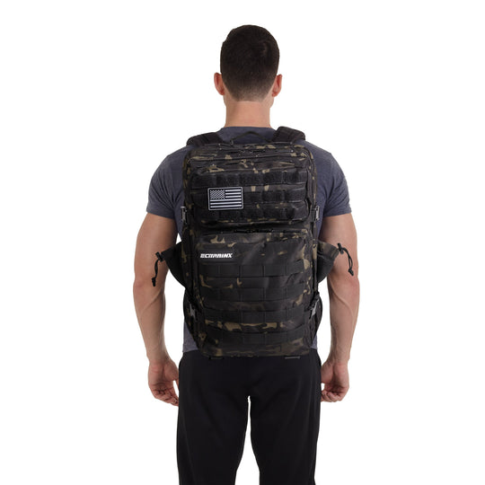 Mochila Táctica V1 45L All In Negro Camuflaje - Elitex Training