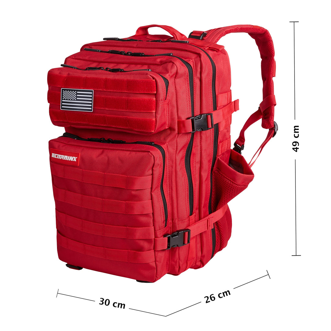 Mochila Táctica V1 45L All In Rojo - Elitex Training