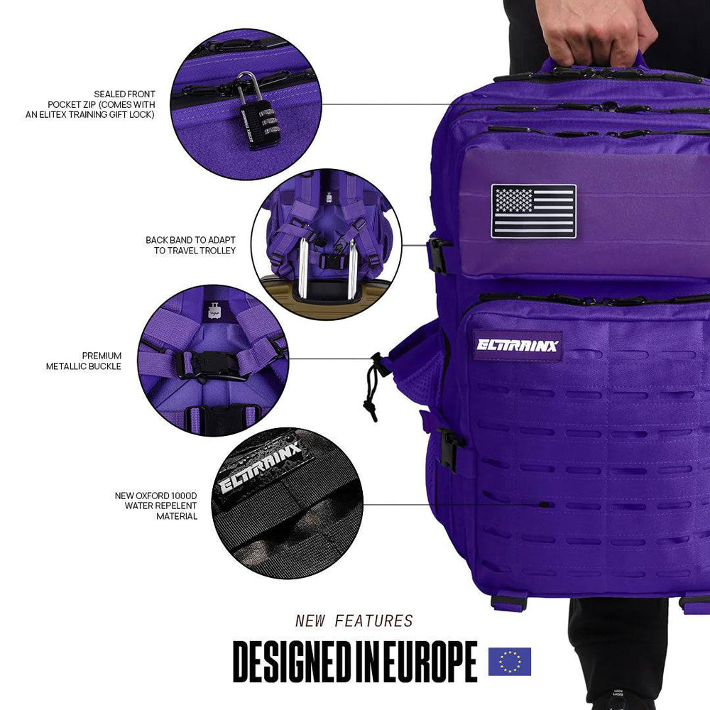 Mochila Táctica V2 45L All In Violeta - Elitex Training