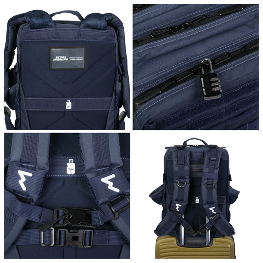 Mochila Táctica 25L All In Azul - Elitex Training