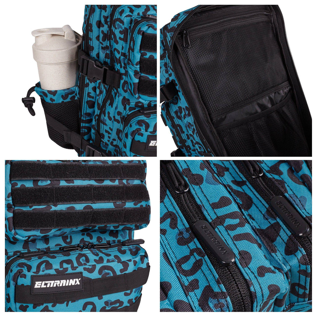 Mochila Táctica 25L Leopardo Azul - Elitex Training