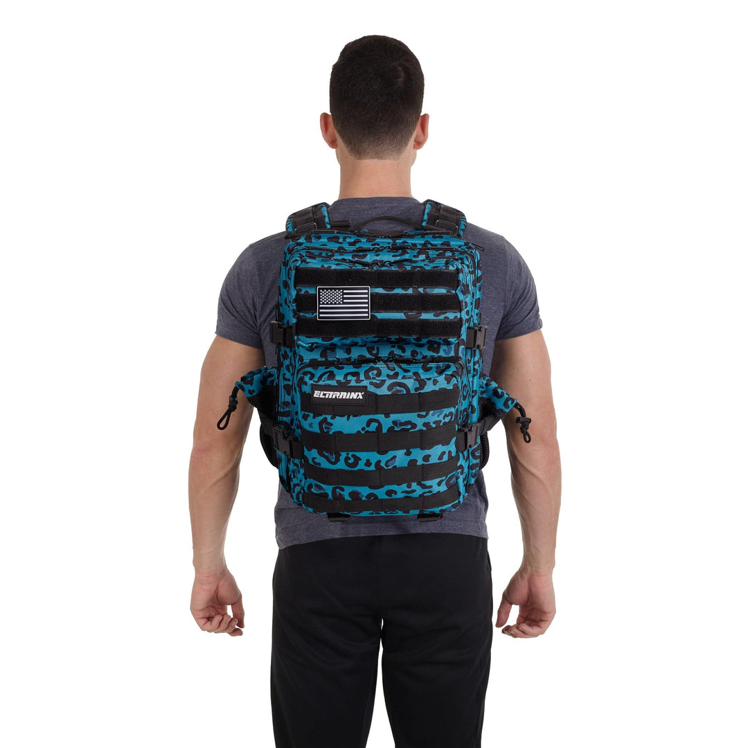 Mochila Táctica 25L Leopardo Azul - Elitex Training