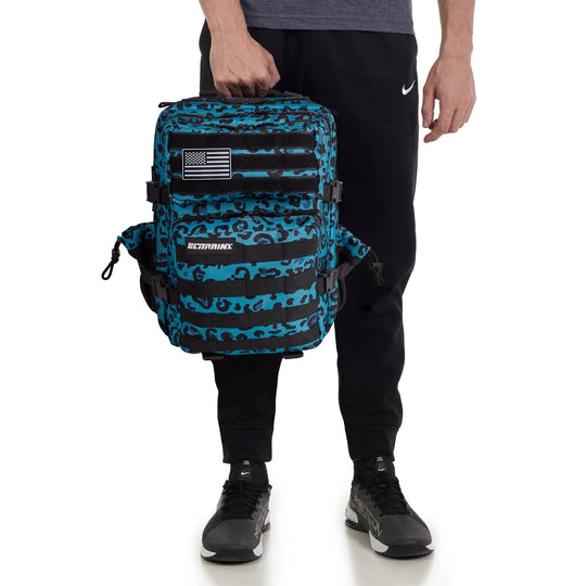 Mochila Táctica 25L Leopardo Azul - Elitex Training