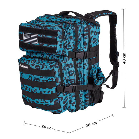 Mochila Táctica 25L Leopardo Azul - Elitex Training